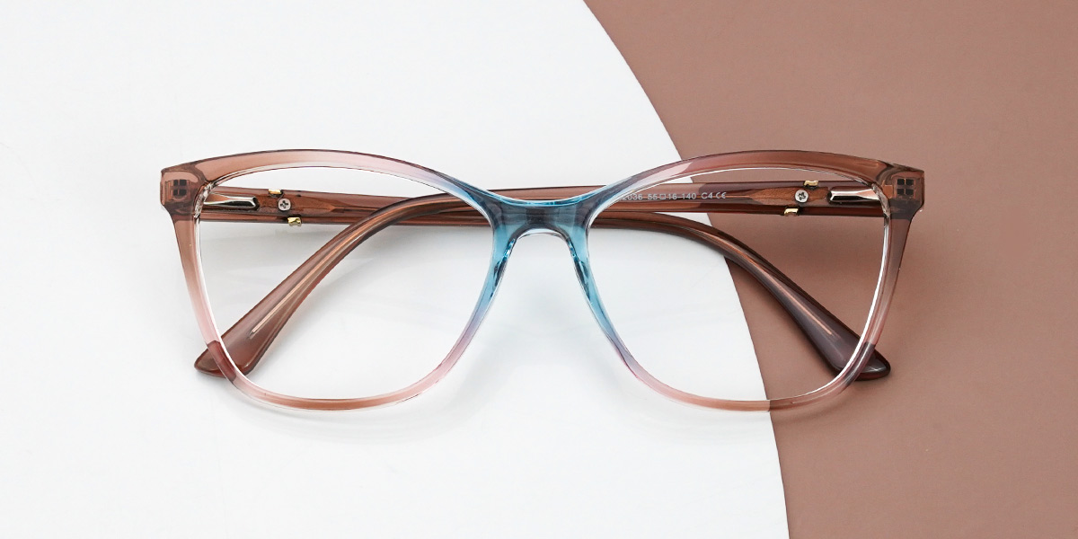 Tawny Pink Blue - Oval Glasses - Everett