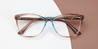 Tawny Pink Blue Everett - Oval Glasses