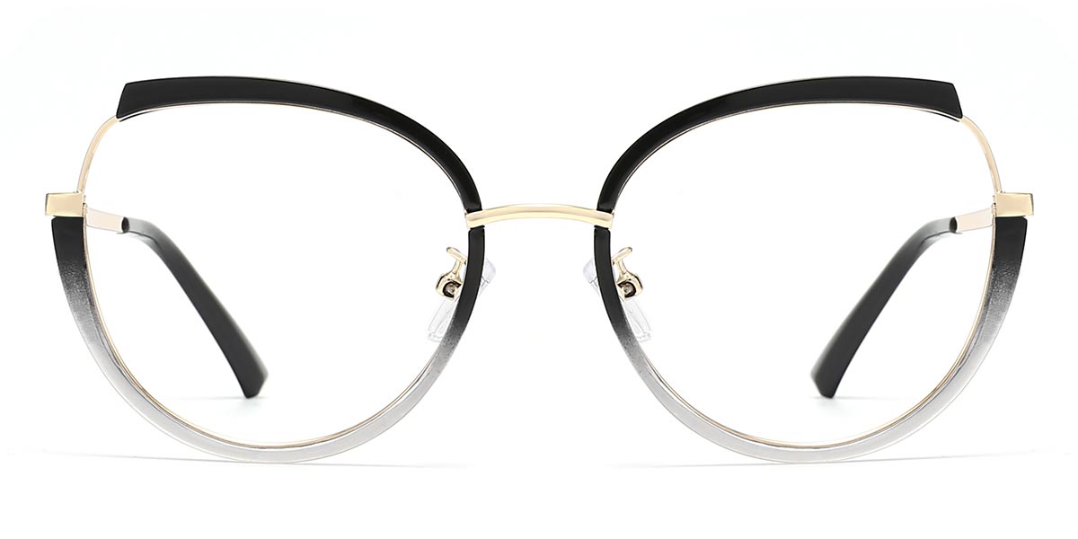 Black Transparent - Round Glasses - Rosie