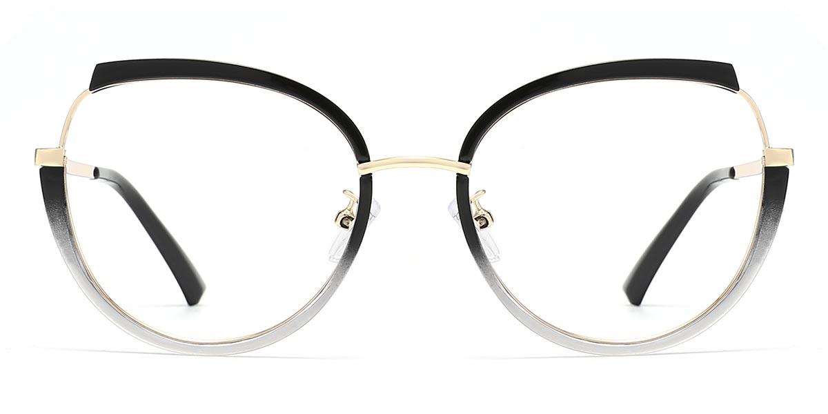 Gradient Black Rosie - Round Glasses