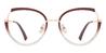 Gradient Brown Rosie - Round Glasses