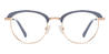 Gold Blue Calista - Oval Glasses