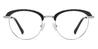 Black Silver Calista - Oval Glasses