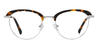 Silver Tortoiseshell Calista - Oval Glasses