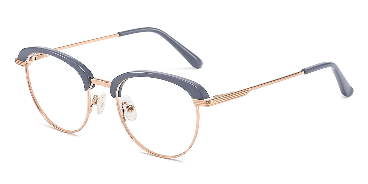 Gold Blue Calista - Oval Glasses