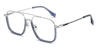 Silver Blue Eshaal - Aviator Glasses