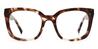Tawny Tortoiseshell Sahana - Square Glasses
