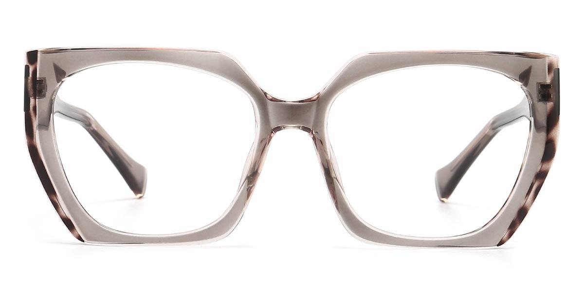 Grey Brown Spots Elton - Square Glasses
