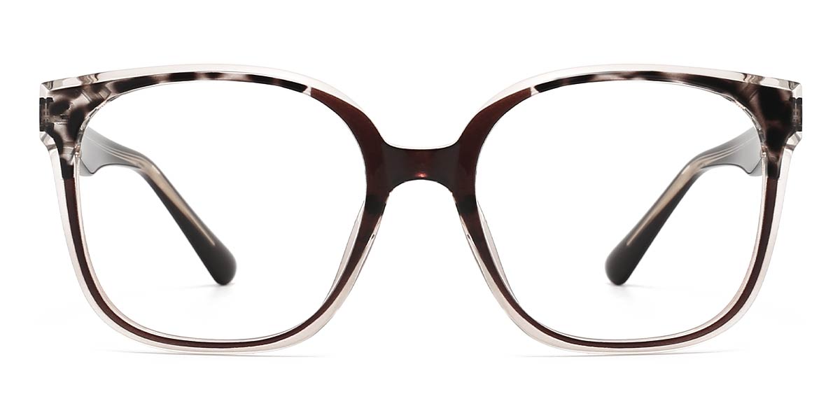 Dark Brown Spots - Square Glasses - Huck