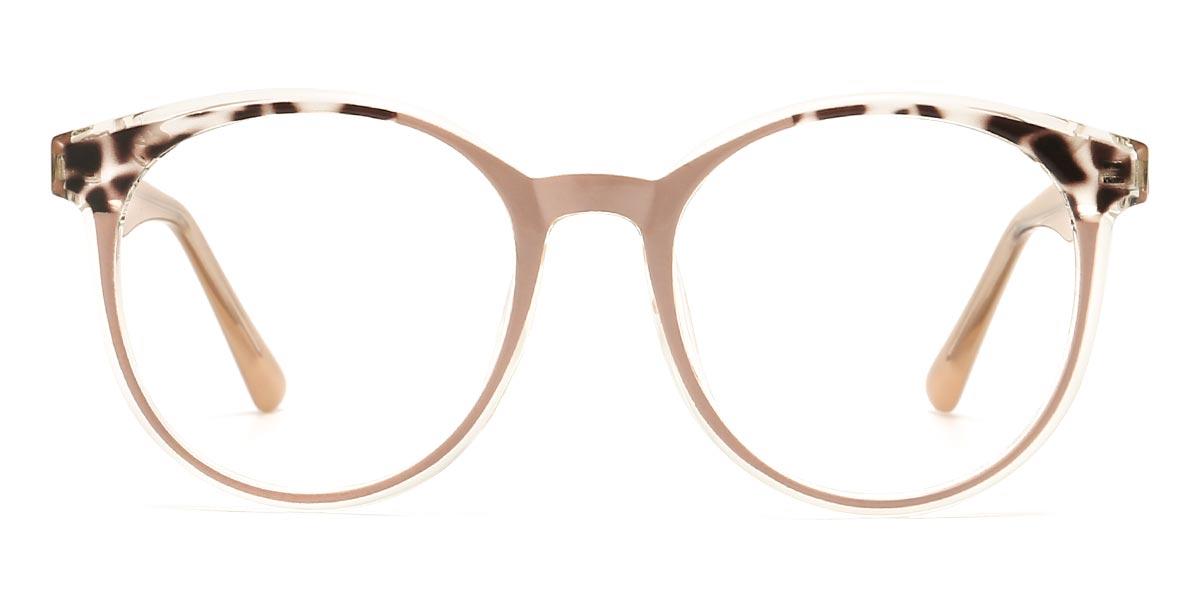 Cameo Brown Brown Spots Kojo - Round Glasses
