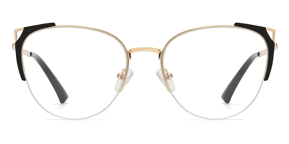 Black Gold Desire - Cat Eye Glasses