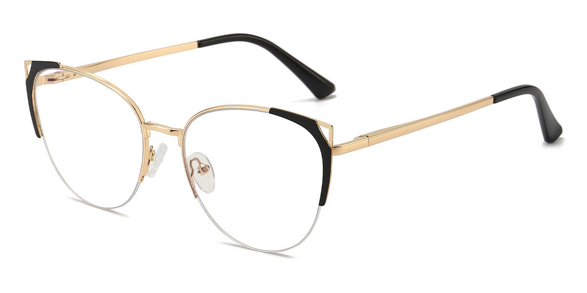 Black Gold Desire - Cat Eye Glasses