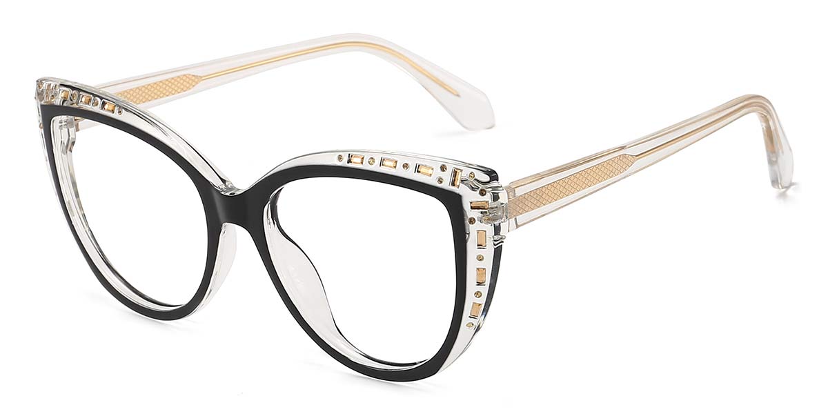 Black Clear Rubi - Cat Eye Glasses