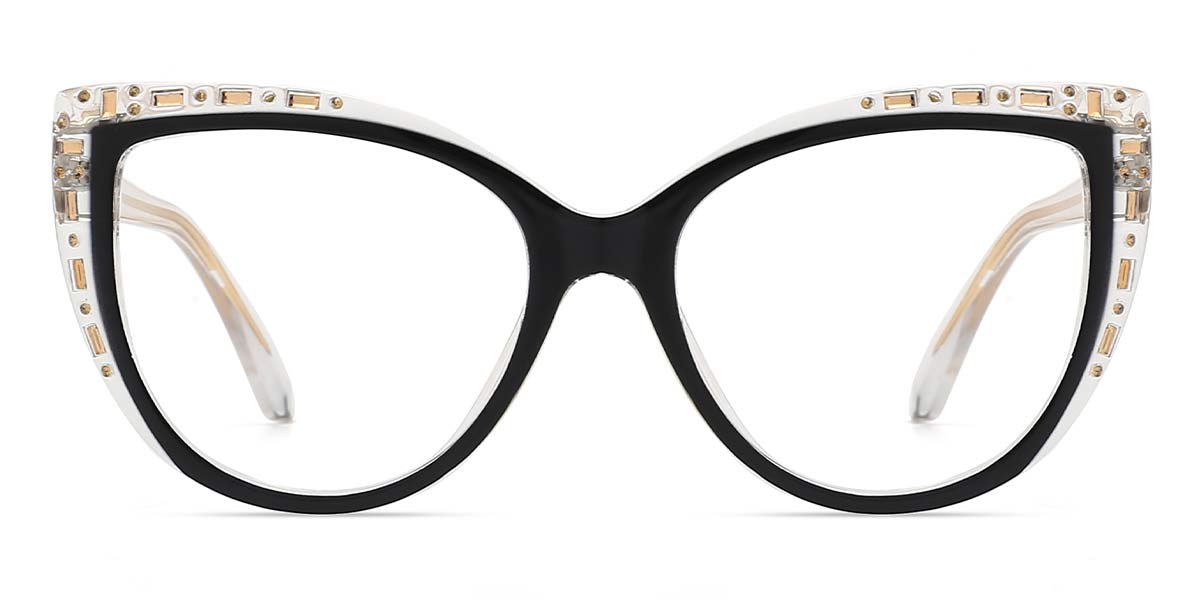 Black Clear Rubi - Cat Eye Glasses