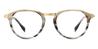 Gold Grey Stripe Duane - Oval Glasses