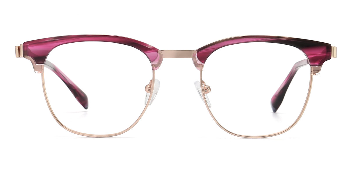 Pink - Round Glasses - Basil