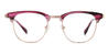 Gold Pink Stripe Basil - Round Glasses