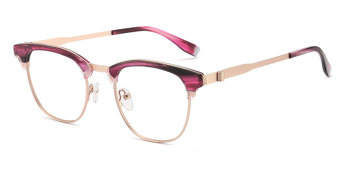 Pink - Round Glasses - Basil