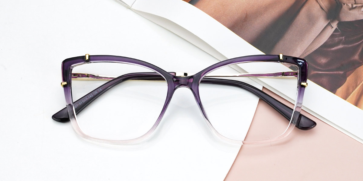 Purple - Square Glasses - Piper