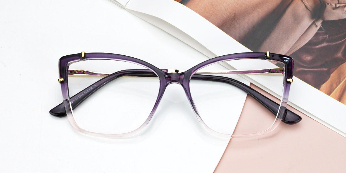 Purple Piper - Square Glasses