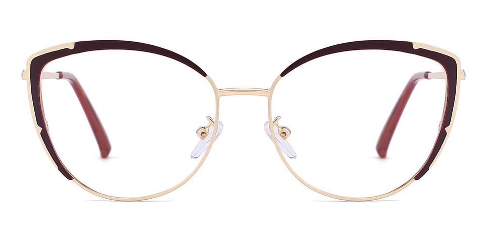 Gold Wine Karly - Cat Eye Glasses