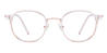 Rose Gold Clear Nura - Oval Glasses