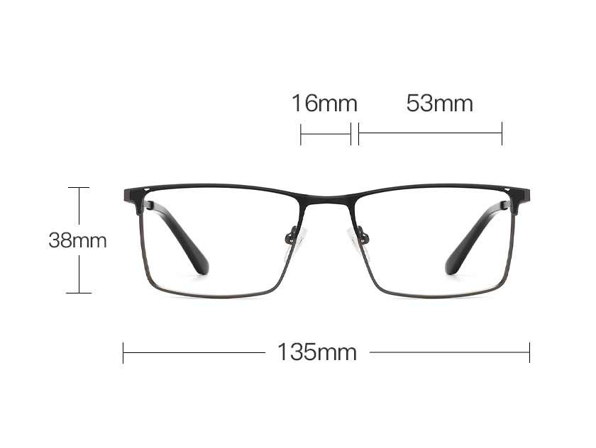 Jarvis - Rectangle Black Glasses For Men & Women 