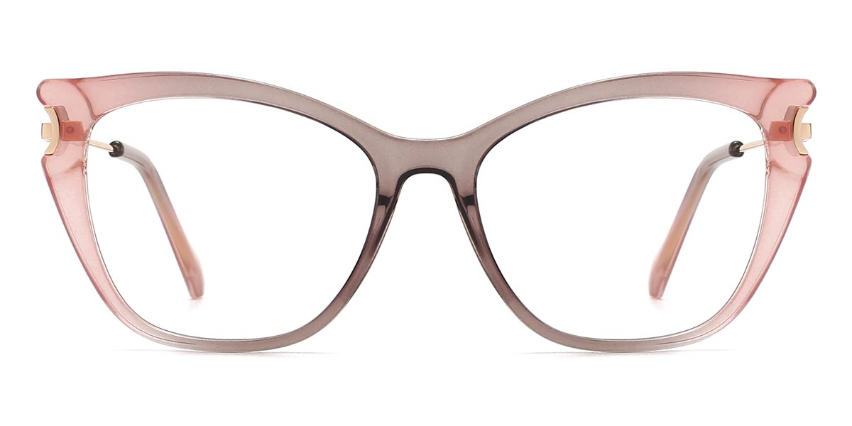 Grey Pink - Square Glasses - Mala