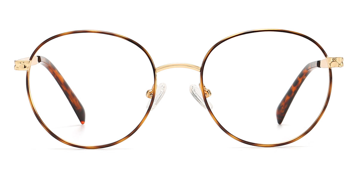 Gold Tortoiseshell Flint - Oval Glasses