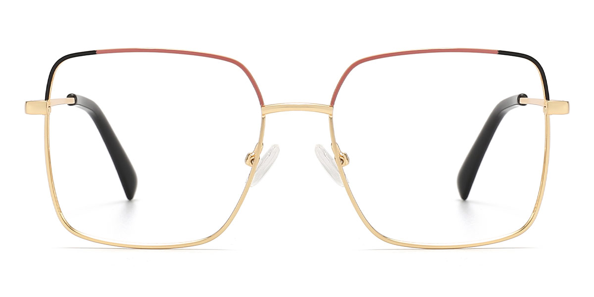 Gold Black Pink Heitor - Square Glasses
