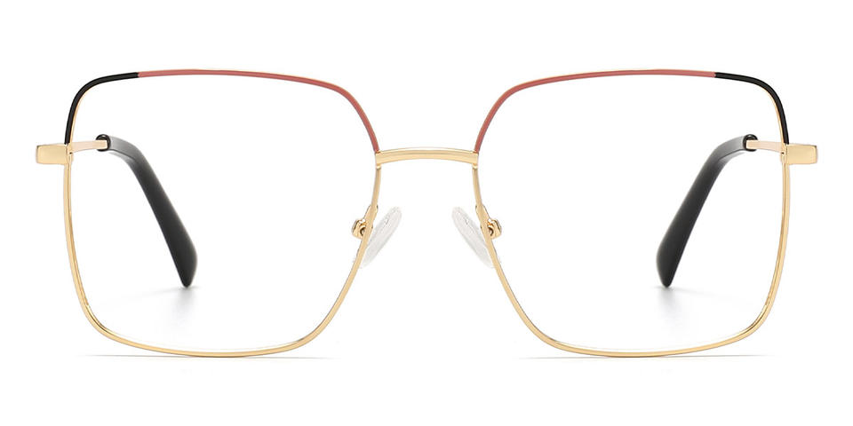 Gold Black Pink Heitor - Square Glasses