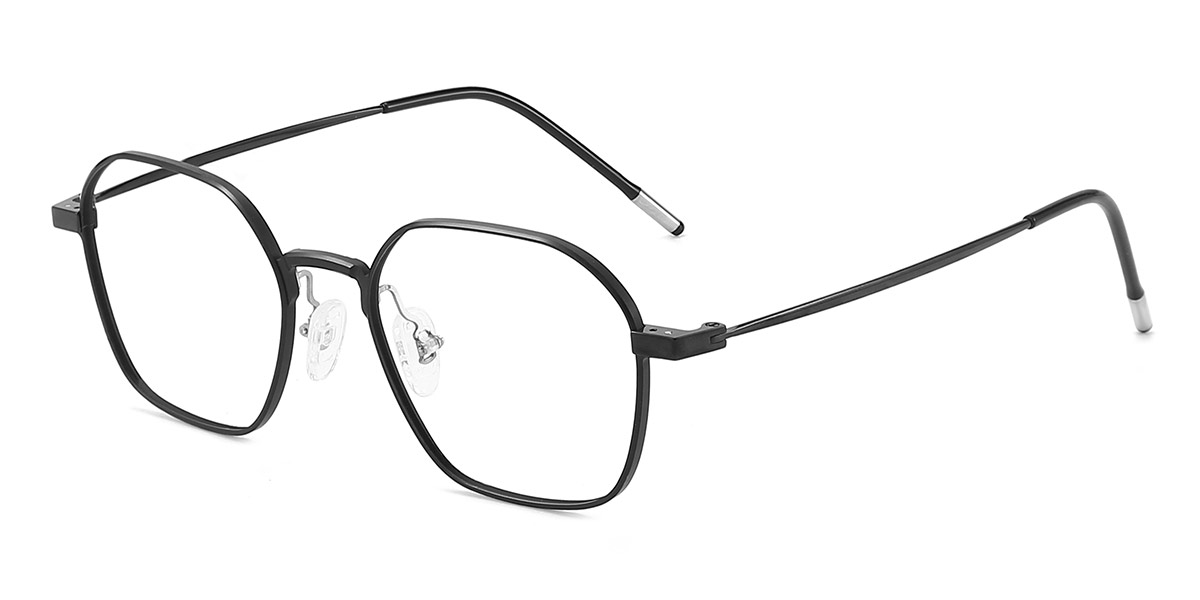 Black - Rectangle Glasses - Aasir