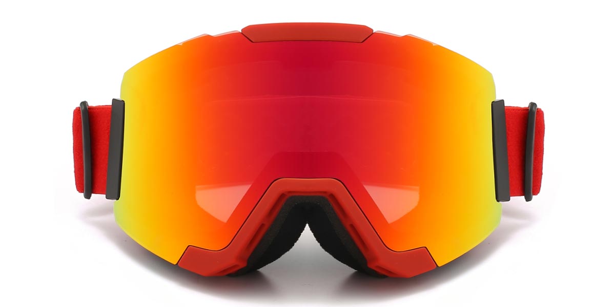 Yellow Orange Red Elliotte - Ski Goggles