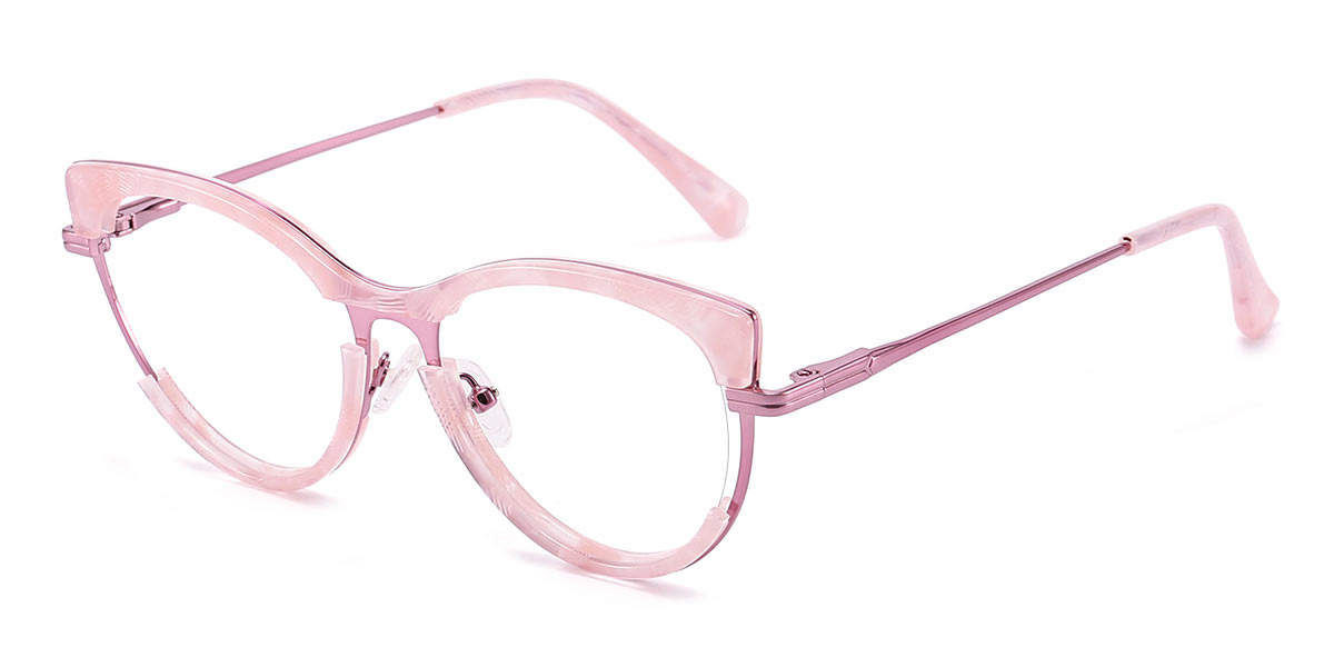 Virat - Cat Eye Pink Glasses For Women