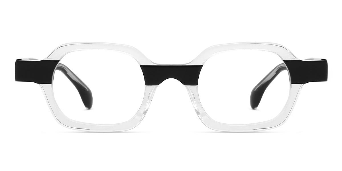 Black Clear - Rectangle Glasses - Stephen