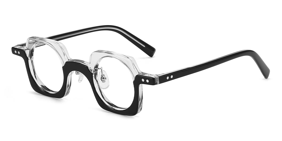 Black Clear - Square Glasses - Ares