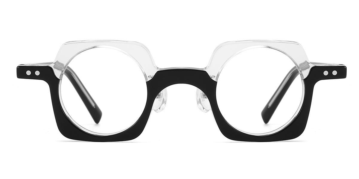 Black Clear Ares - Square Glasses