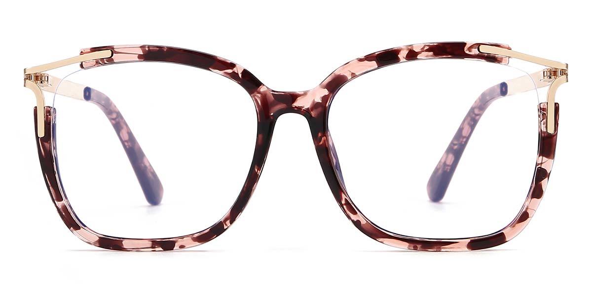 Pink Tortoiseshell Kimberly - Square Glasses