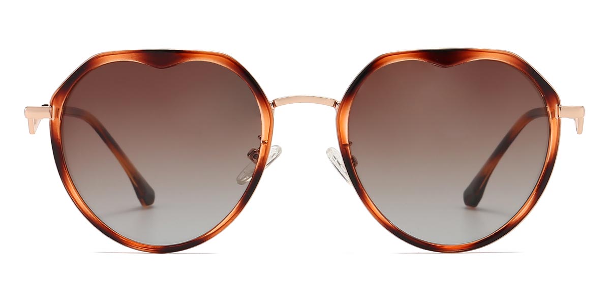 Tortoiseshell Gradual Brown - Oval Sunglasses - Nori