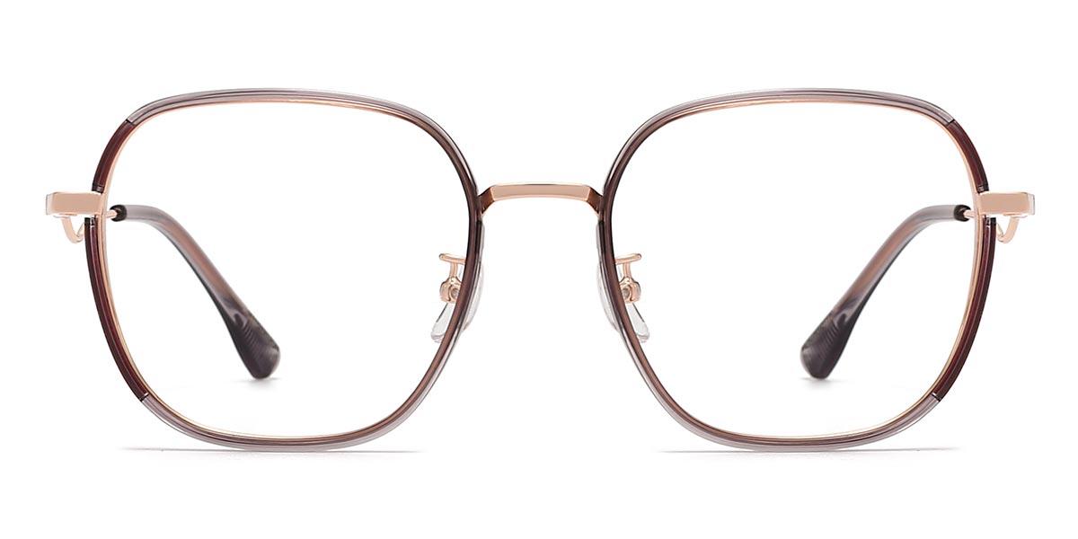 Purple Brown Tanner - Square Glasses
