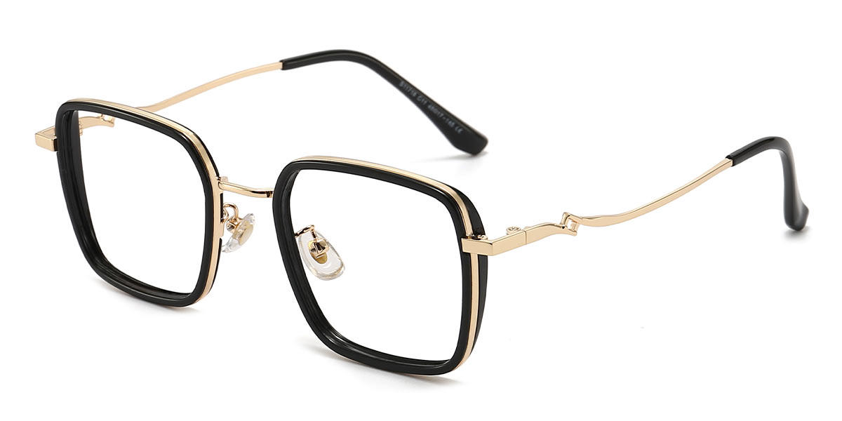 Black Gold Giselle - Square Glasses