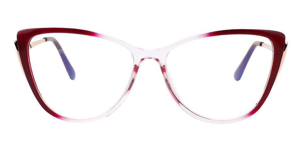 Gradient Rose Violet Coral - Cat Eye Glasses
