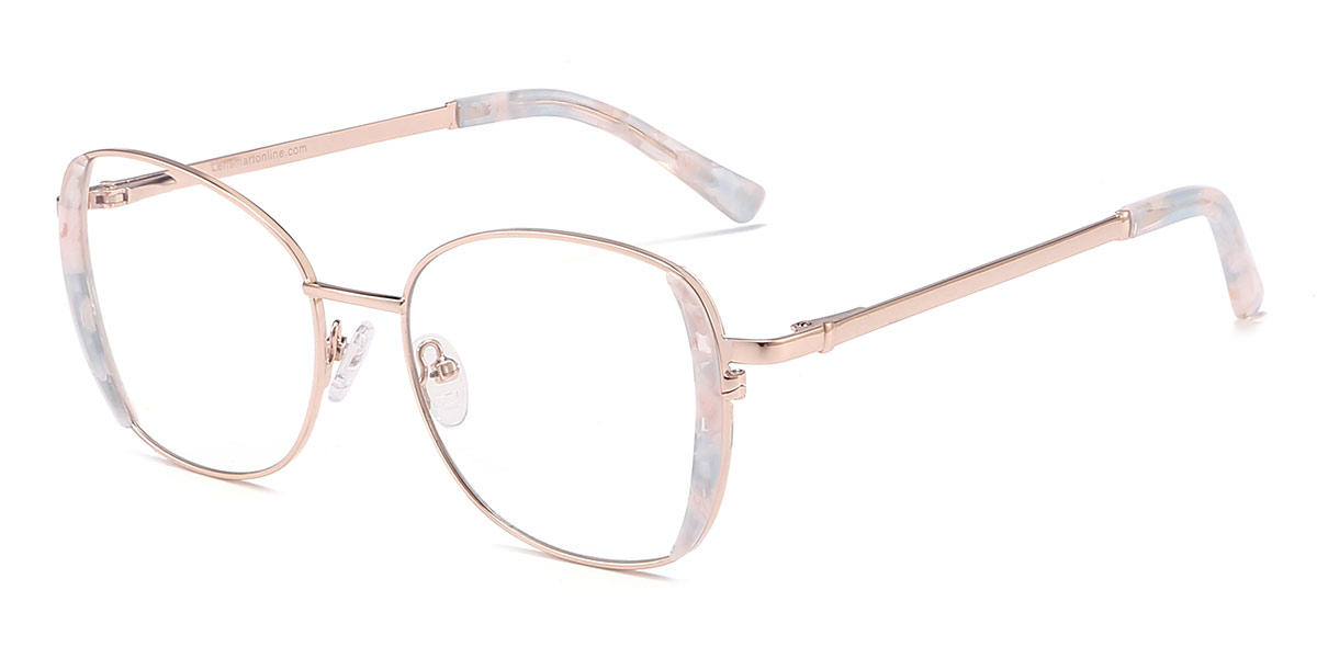 Iridescent Grey Mirja - Oval Glasses