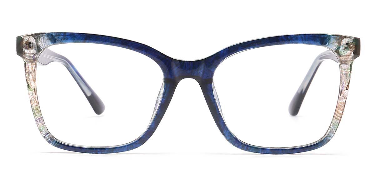 Blue - Square Glasses - Nolan