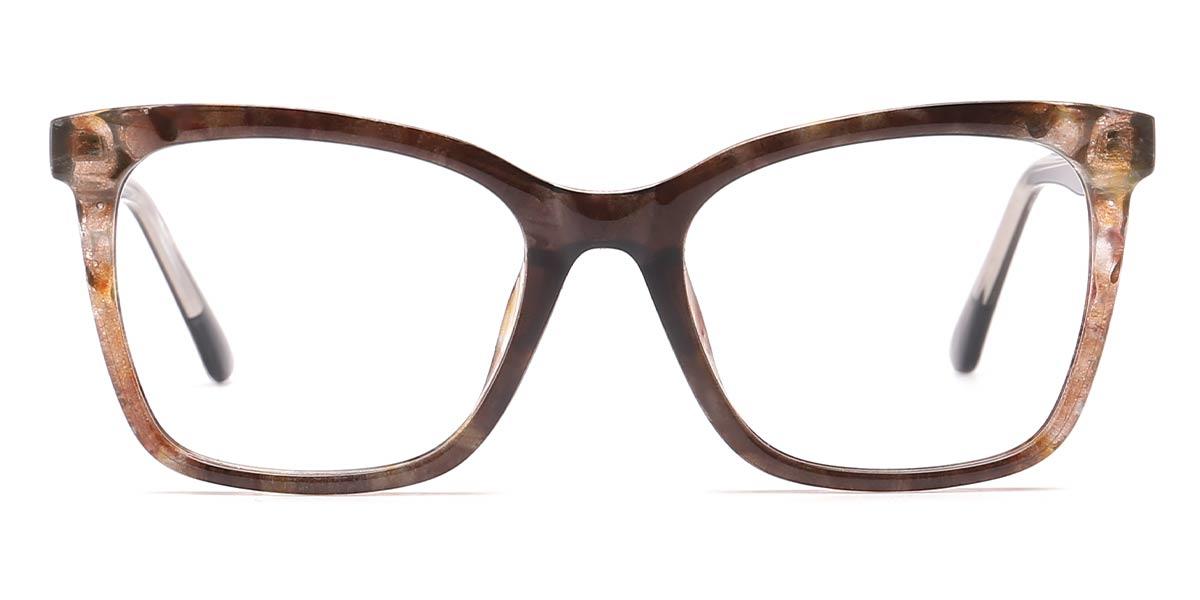 Brown - Square Glasses - Nolan