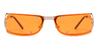 Gold Orange Ezekiel - Rectangle Sunglasses