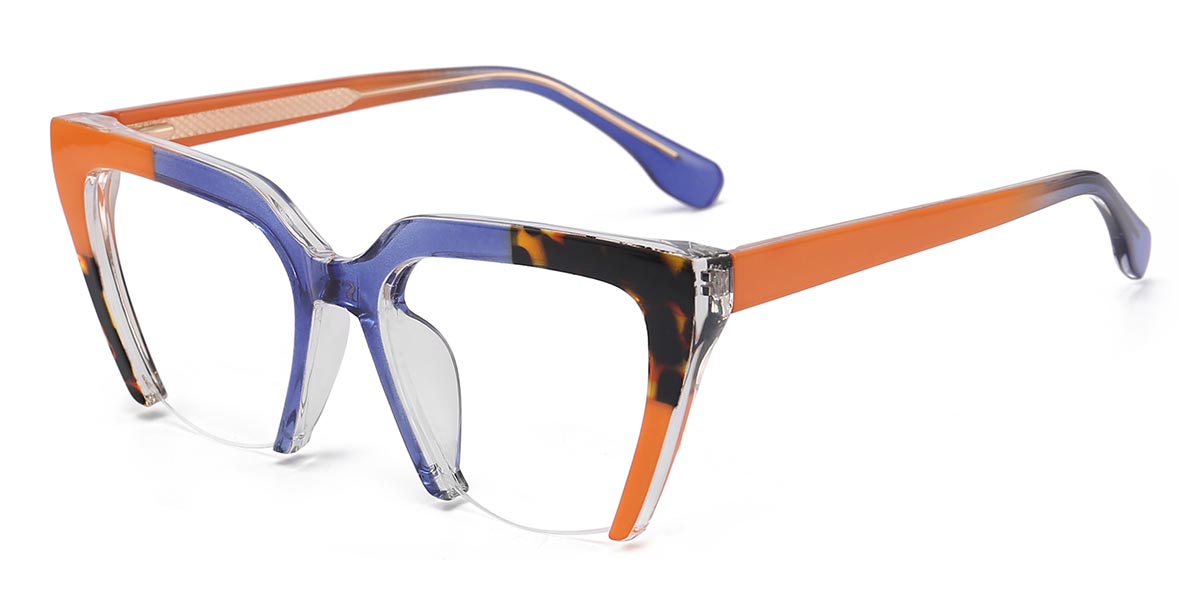 Naranja Azul Selena - Square Glasses