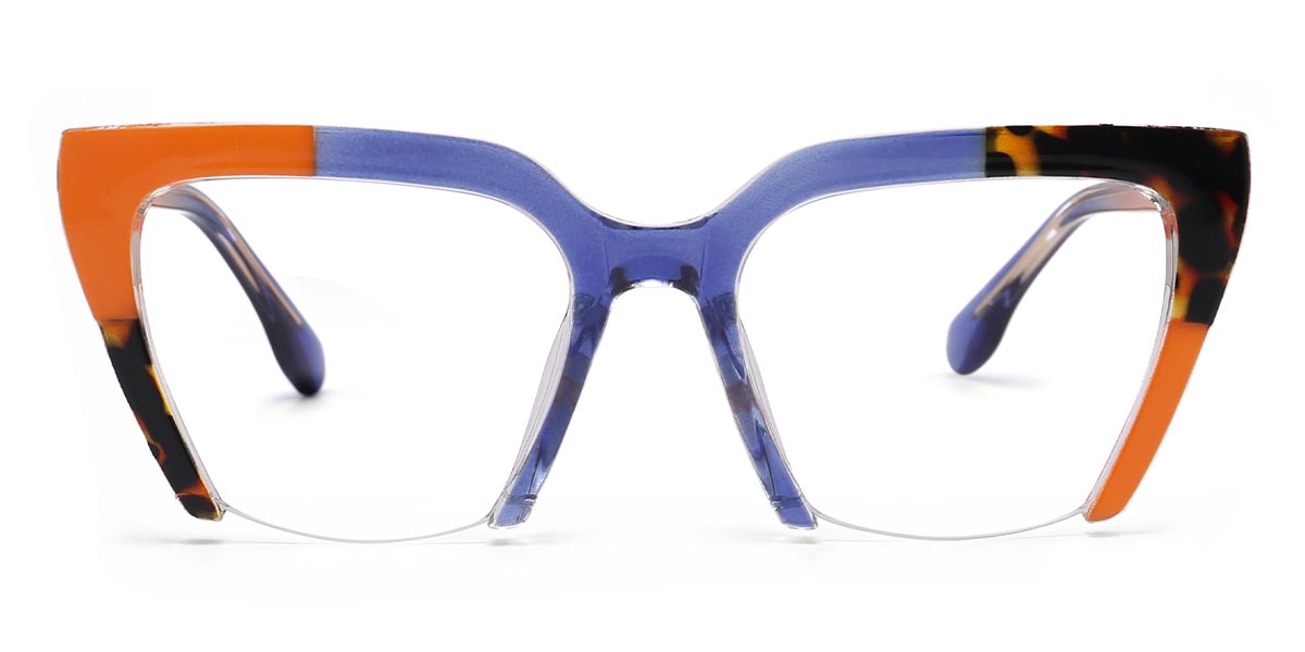 Orange Blue Selena - Square Glasses