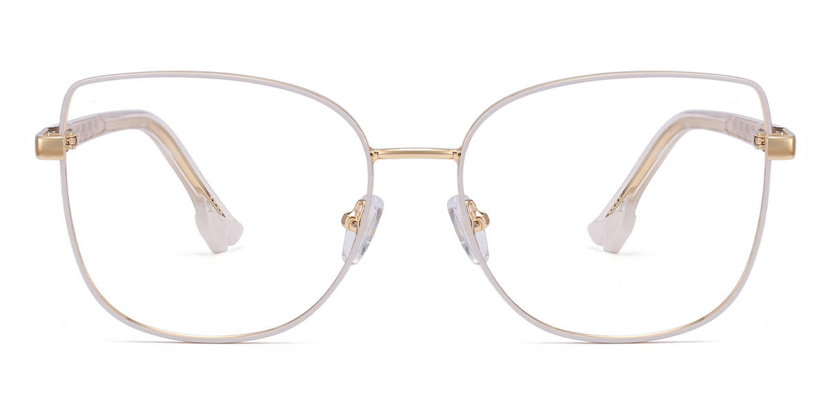 White - Cat eye Glasses - Maxwell
