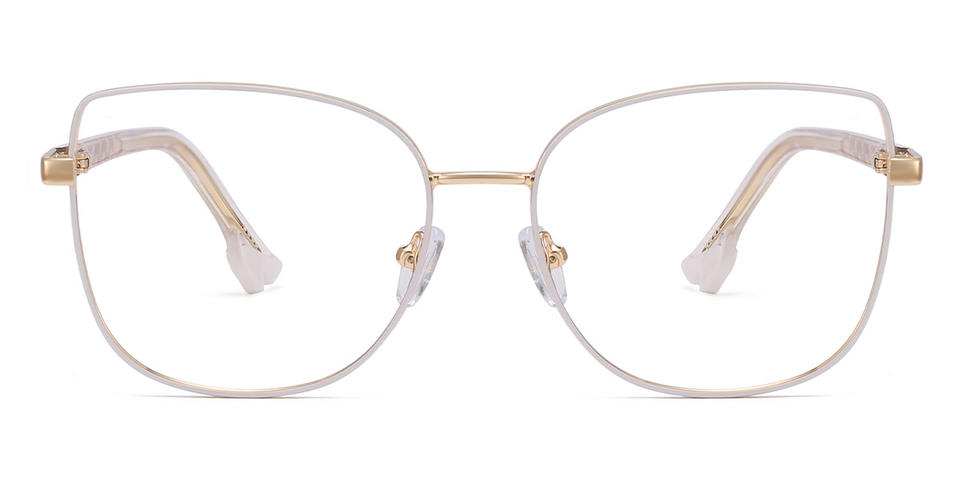 Gold White Maxwell - Cat Eye Glasses